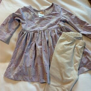 Hanna Andersson Purple and Cream Kids Pajamas